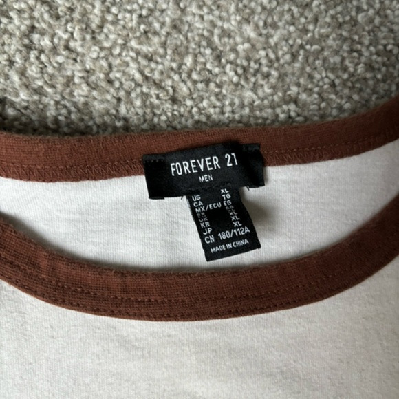 Forever 21 Desert Parties Cotton Graphic Tee Shirt Brown Trim Sz XL * - Picture 4 of 6